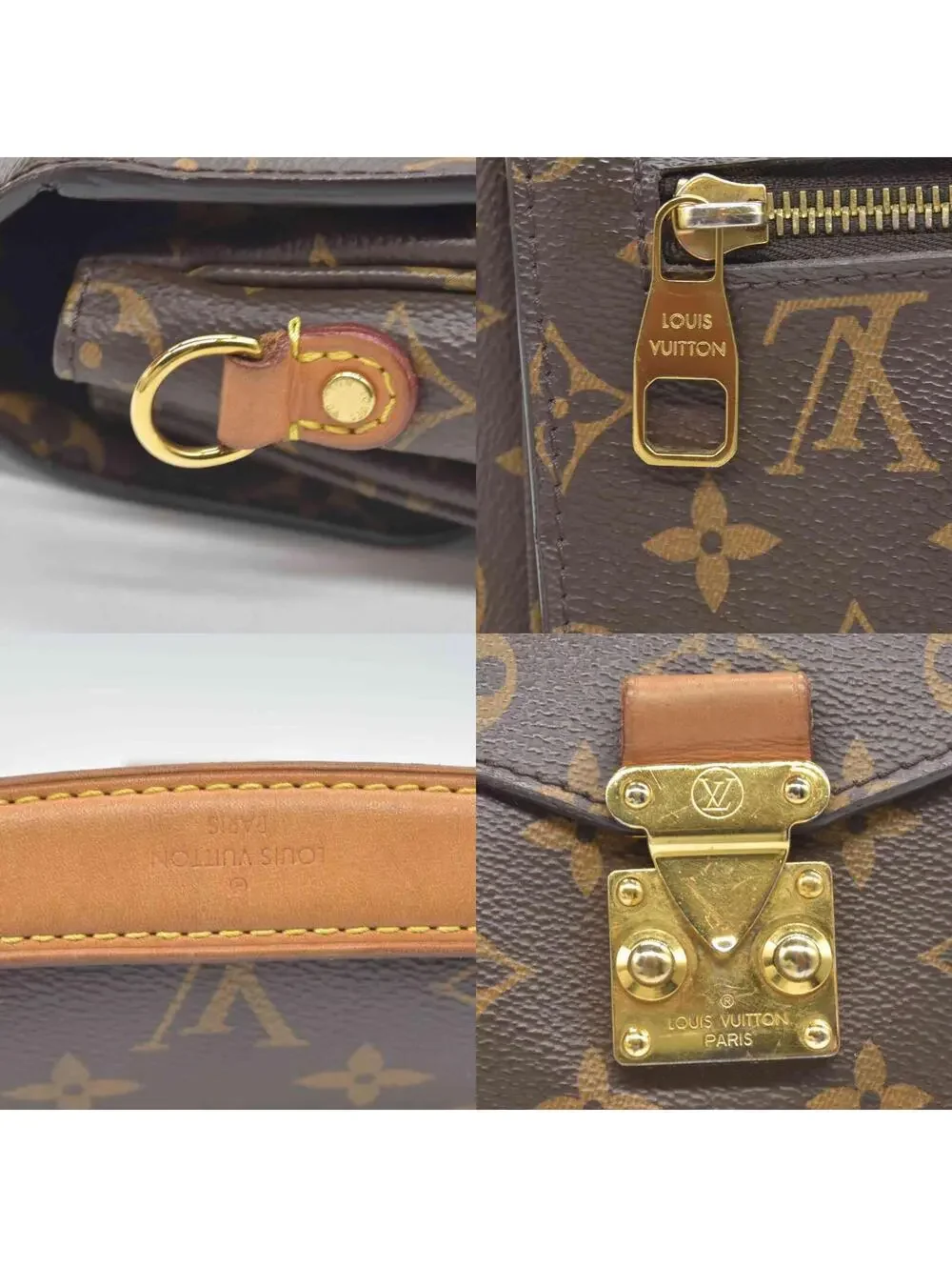 $2750 Louis Vuitton Monogram Pochette Metis PL1138